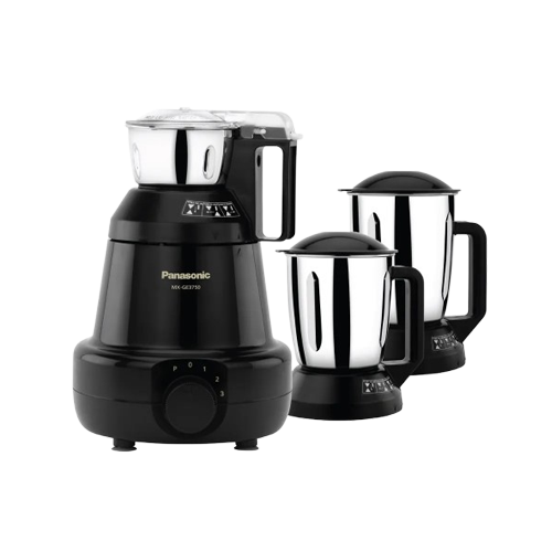 MX-GE3750 750W Mixer Grinder – Value Series, 3 Stainless Steel Jars, Child Safety Lock, Black