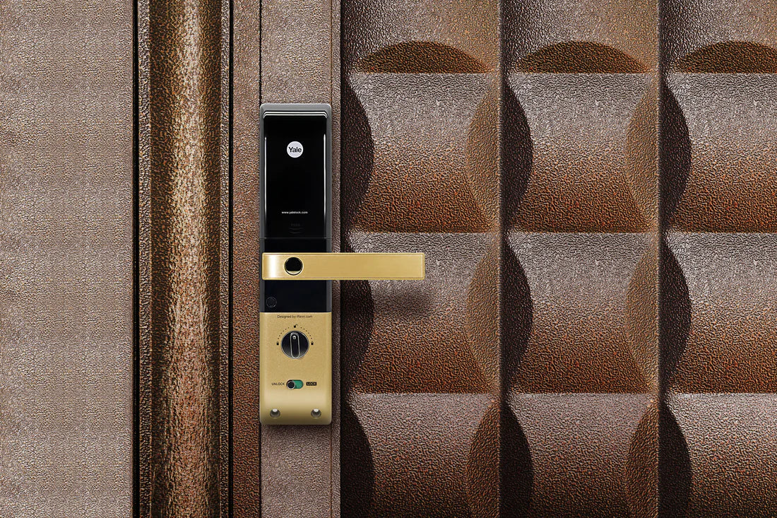 YDM 4109- A Series, Biometric Smart Lock, Gold