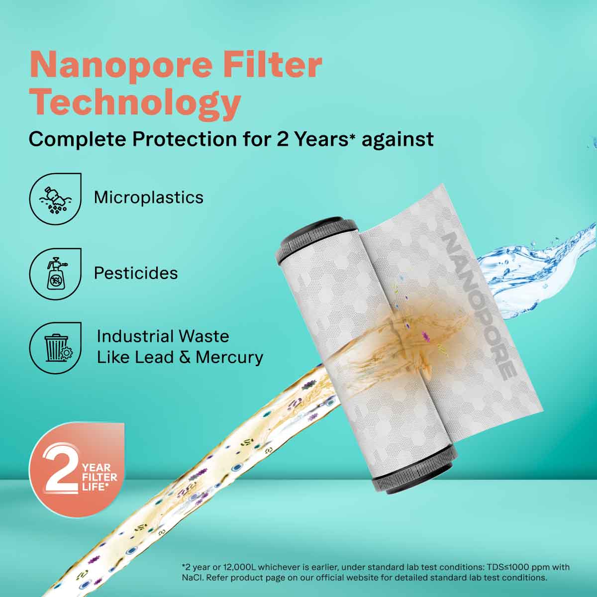 Enrich Neo 2X RO+UV Water Purifier | 2 Year Filter Life | Mega Sediment Filter