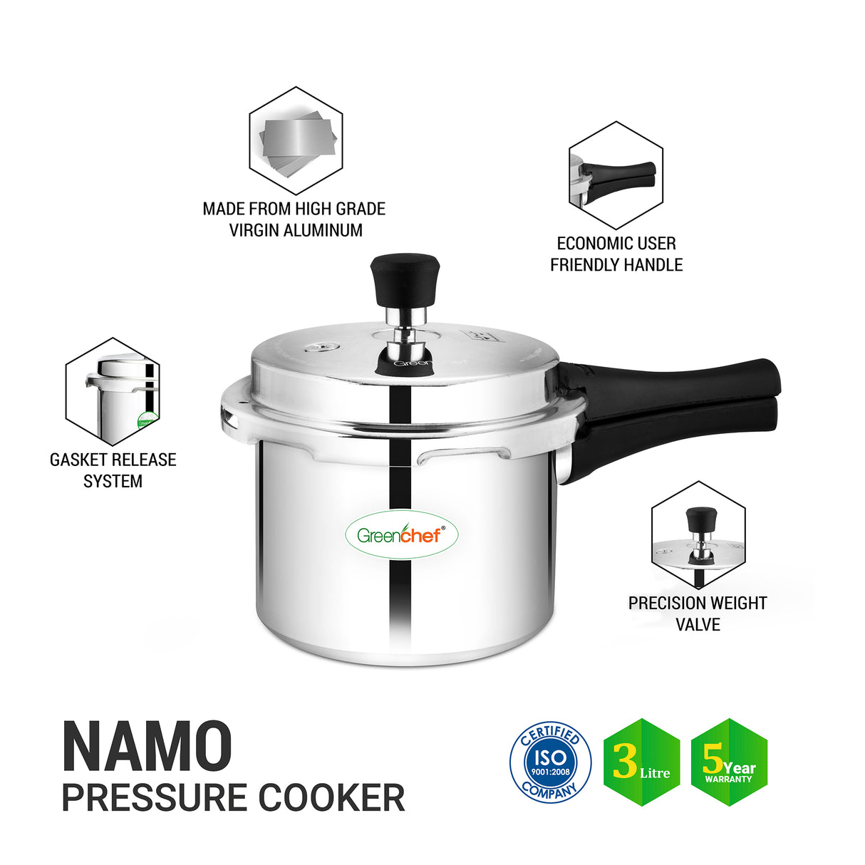 Greenchef Namo Induction base Cooker 3lts 5003