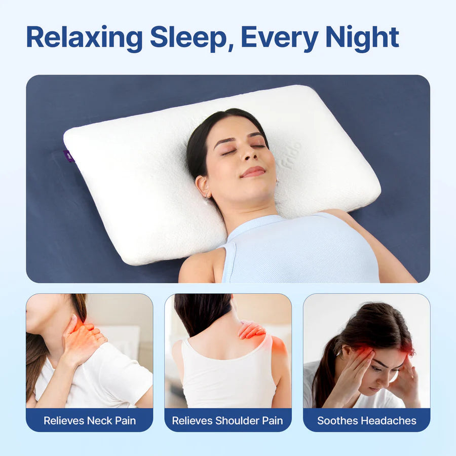 Ultimate Deep Sleep Pillow 4 Inch with Gel Cloud Memory Foam for Neck & Shoulder Support