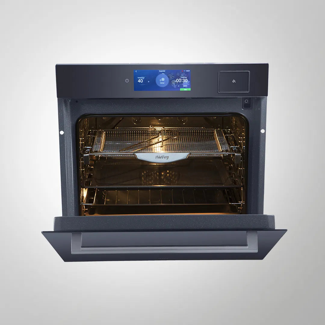 OV 81 AMSTF 81L Built-in Combi Oven with Steam, Air Fryer, True Convection, Smart TFT Panel, Wi-Fi & 120+ Recipes – Premium Black Glass