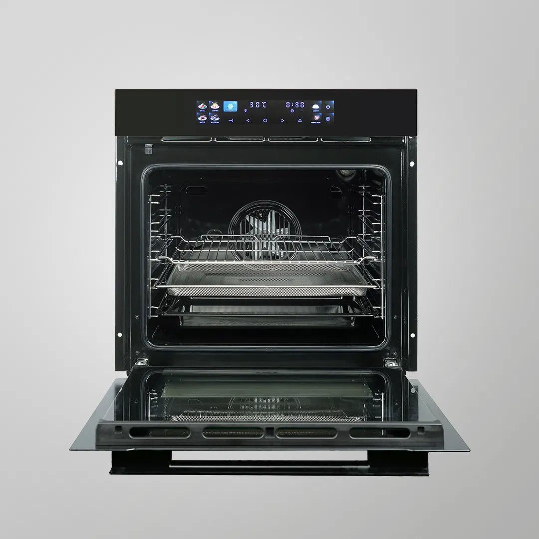 OV 81 ATMN 81L Built-in Electric Oven with Air Fry Mode, Wi-Fi Control, True Convection & Smart TFT Touch Panel – Premium Black Glass