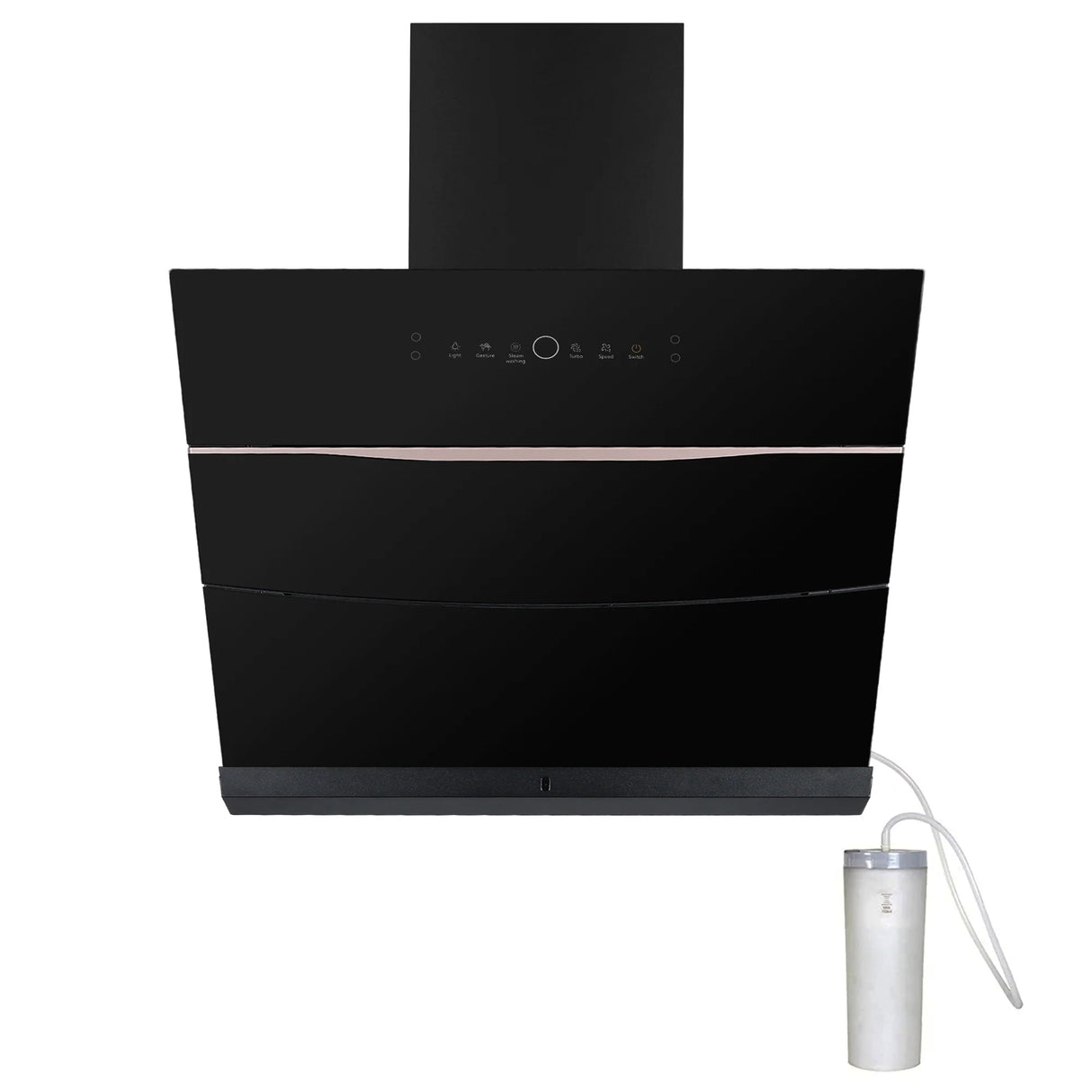 HOOD BOLT FL SW SC BK 60 N Wall Mounted Chimney with 1500m³/hr Suction, Steam Auto Clean, Gesture & Touch Control - 330.0683.387