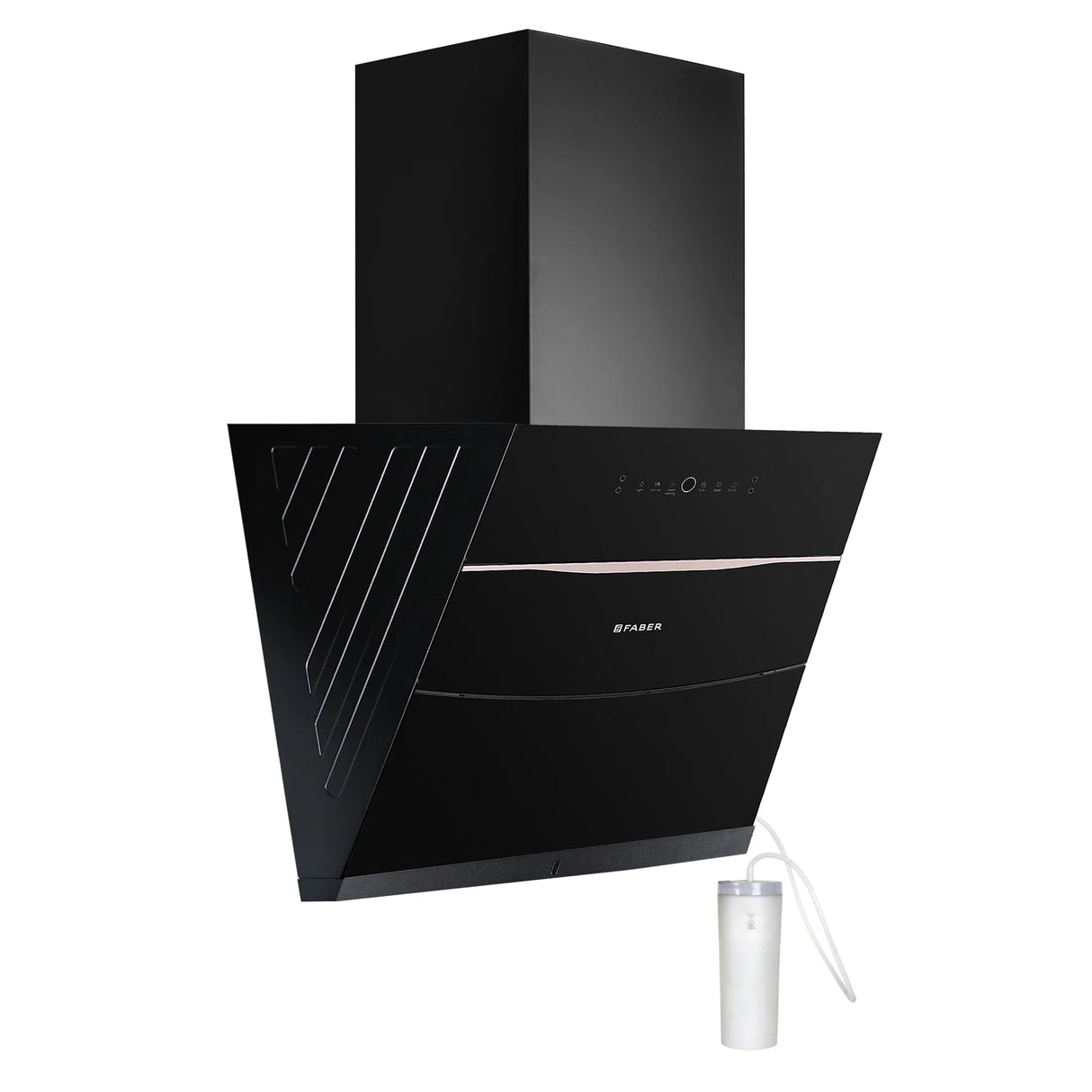 HOOD BOLT FL SW SC BK 60 N Wall Mounted Chimney with 1500m³/hr Suction, Steam Auto Clean, Gesture & Touch Control - 330.0683.387