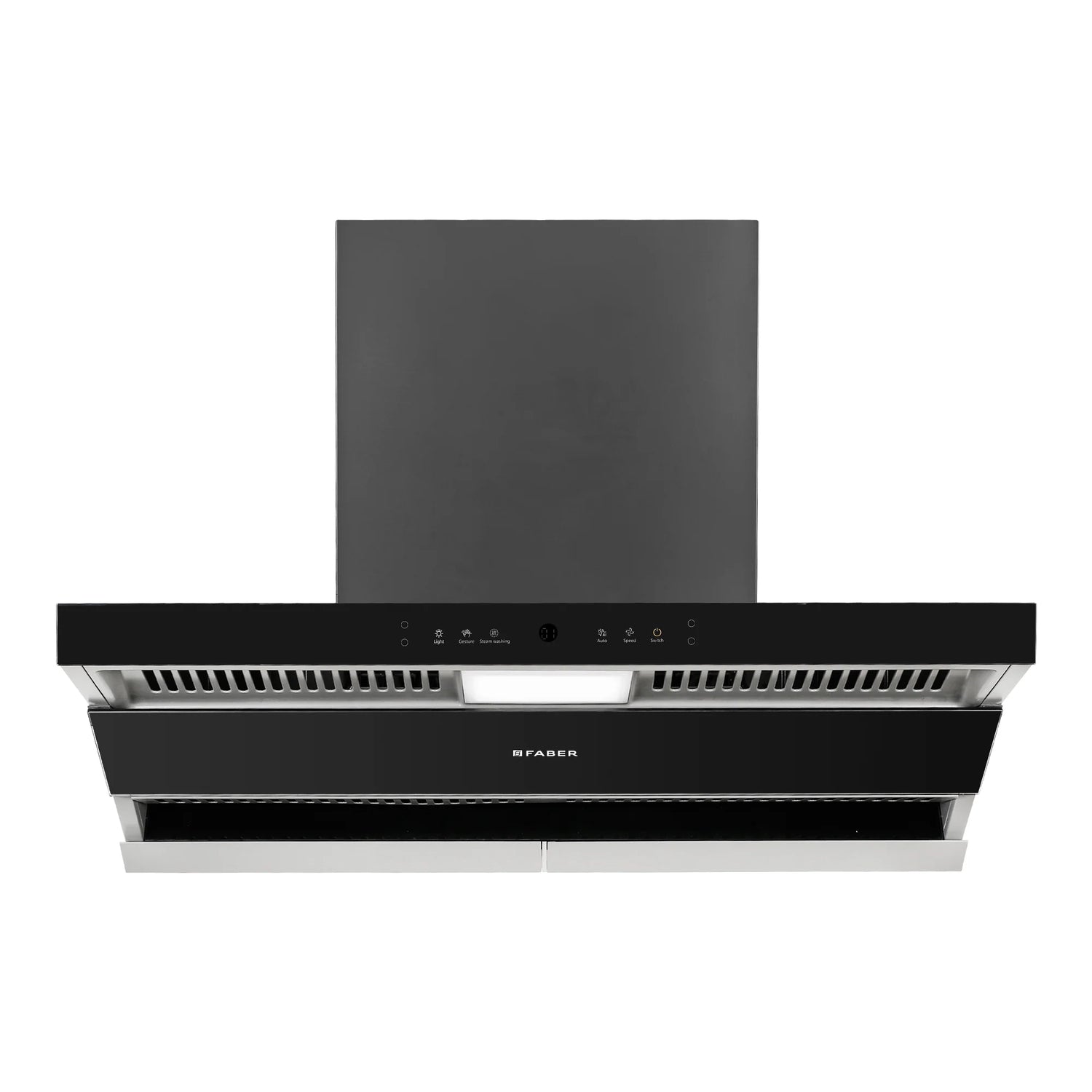 HOOD THUNDER STORM FL SW SC BK 90 Wall Mounted Chimney with 1800m³/hr Suction, Auto Steam Clean, Gesture & Touch Control - 330.0697.307