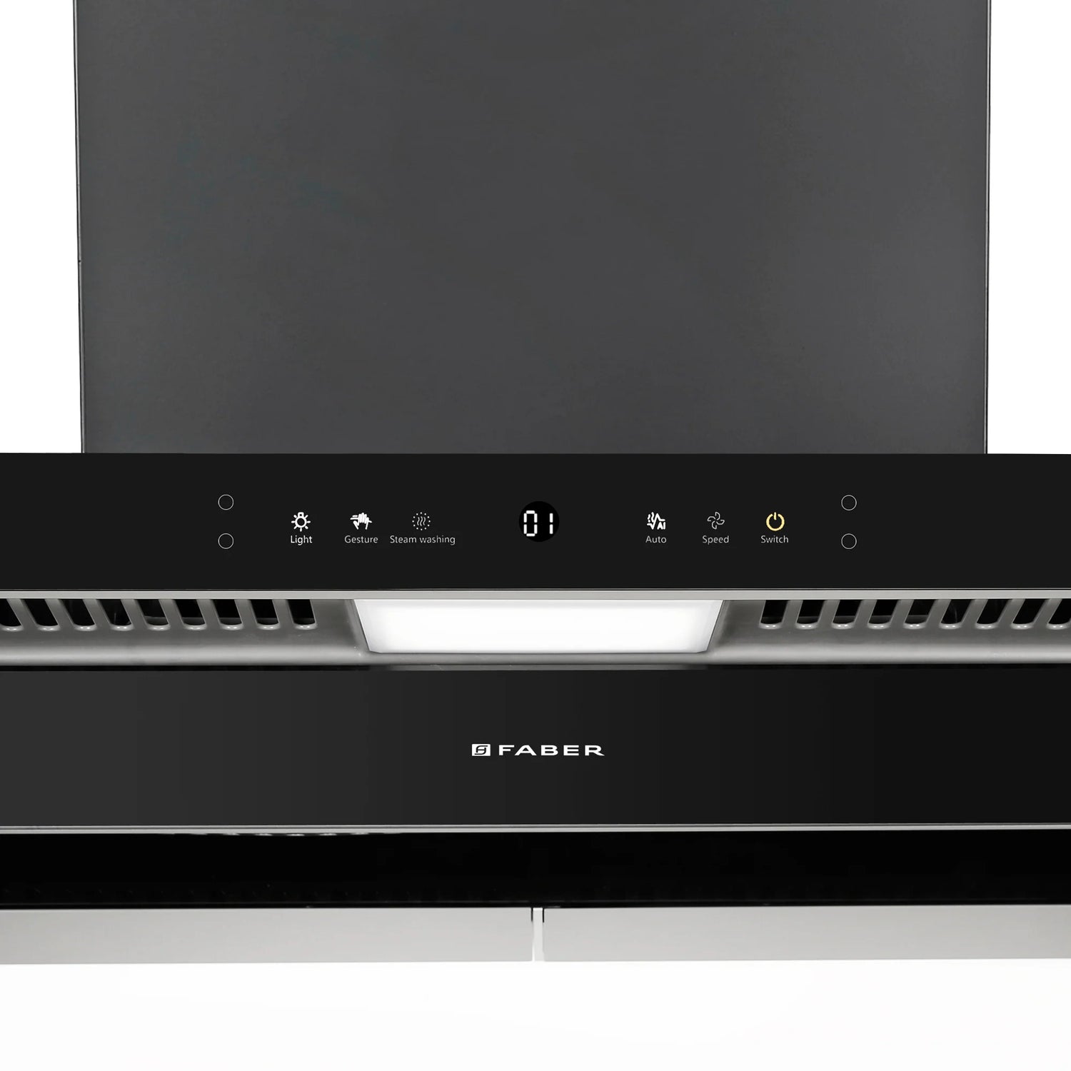 HOOD THUNDER STORM FL SW SC BK 90 Wall Mounted Chimney with 1800m³/hr Suction, Auto Steam Clean, Gesture & Touch Control - 330.0697.307