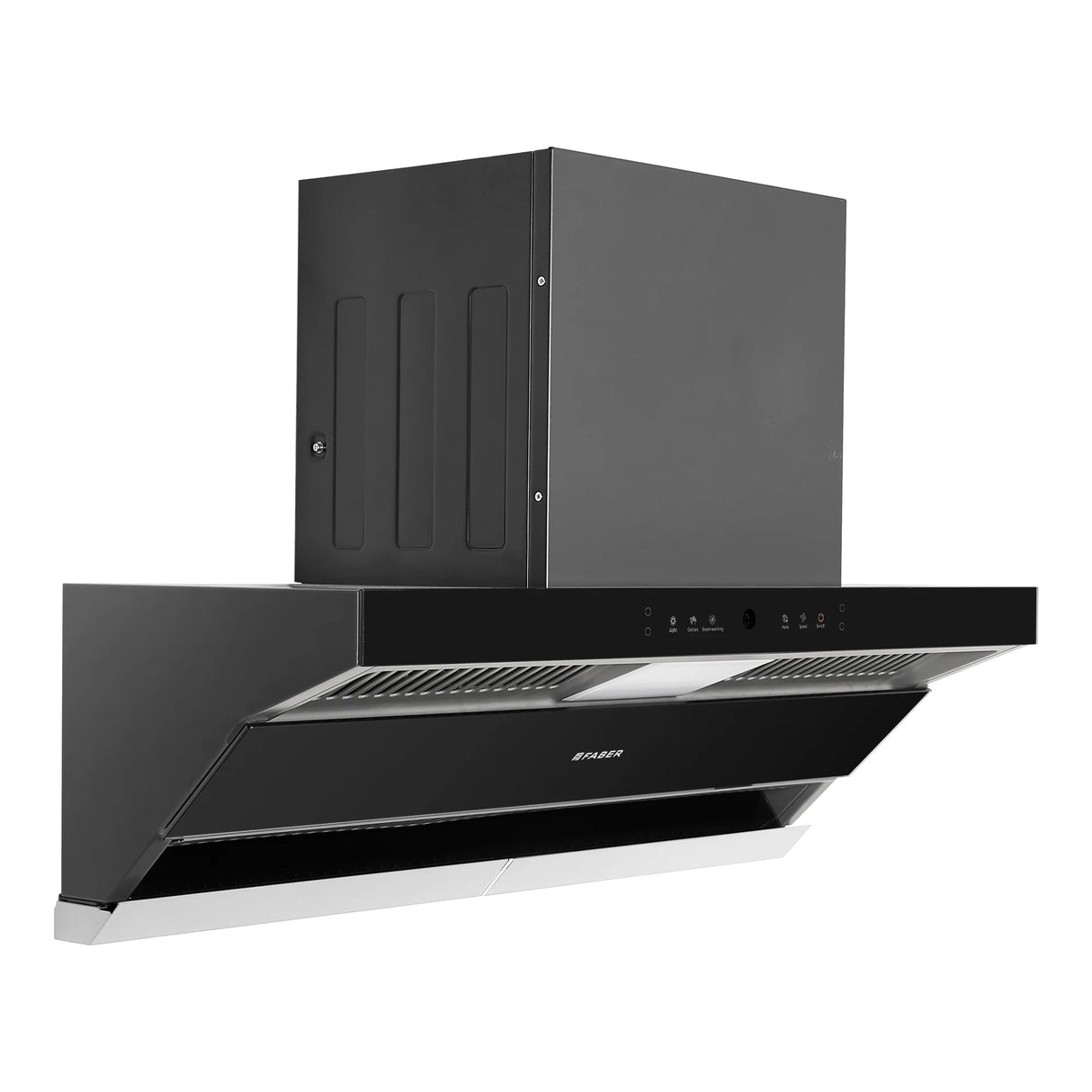 HOOD THUNDER STORM FL SW SC BK 90 Wall Mounted Chimney with 1800m³/hr Suction, Auto Steam Clean, Gesture & Touch Control - 330.0697.307