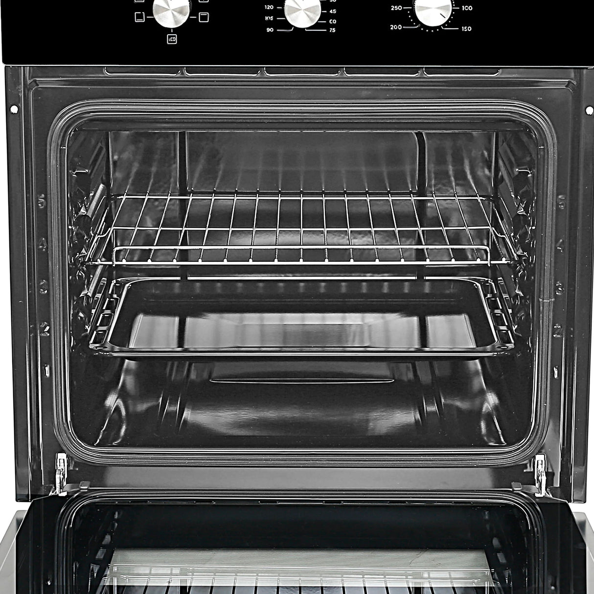 FBIO 80L 5F BK Built-In Electric Oven with 5 Cooking Functions & Black Glass Finish