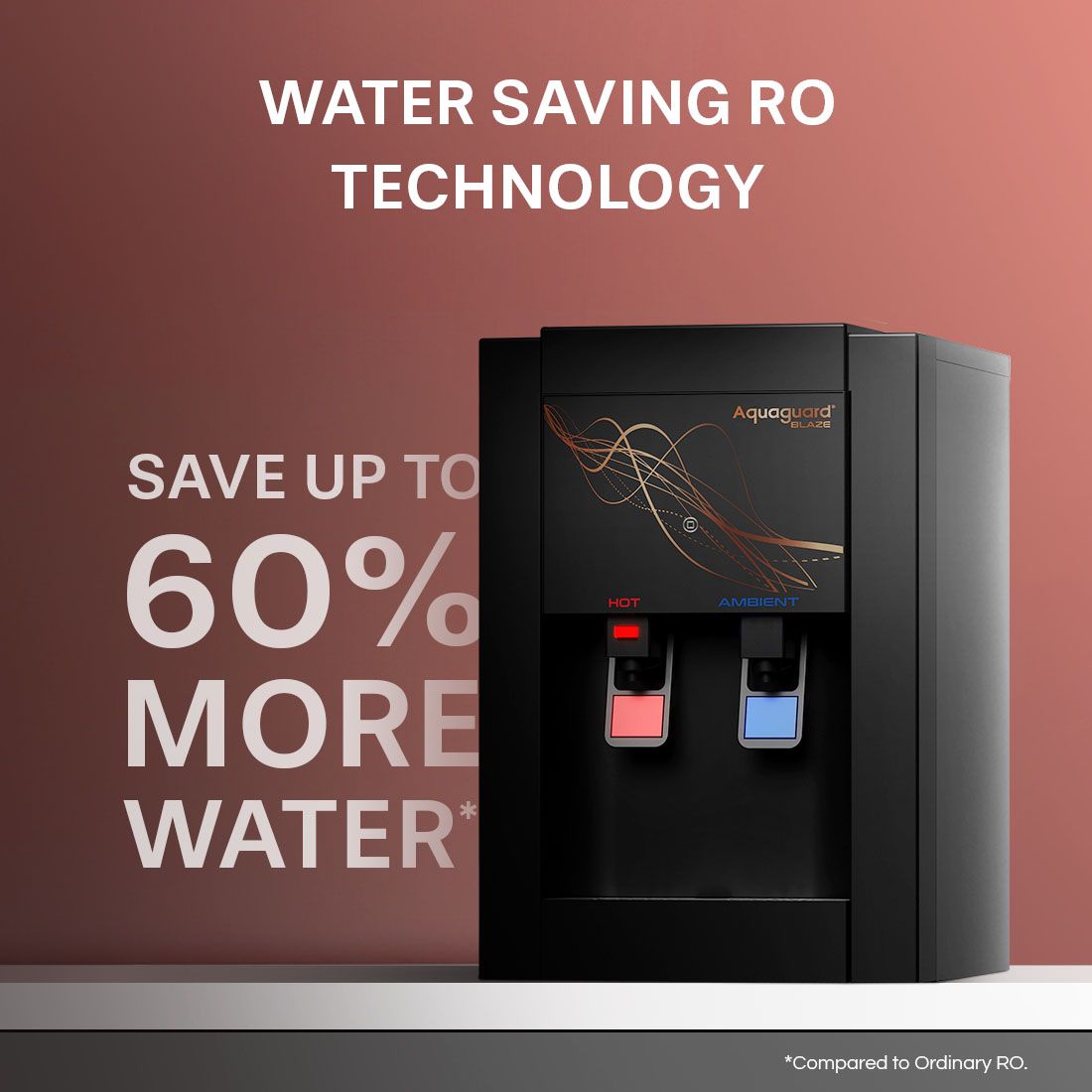 Blaze Slim Hot & Ambient RO+UV+Active Copper Tech Stainless Steel Tank Water Purifier