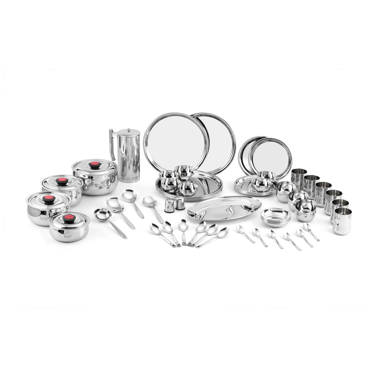 Celebration Stainless Steel Dinner Set of 60 Pcs