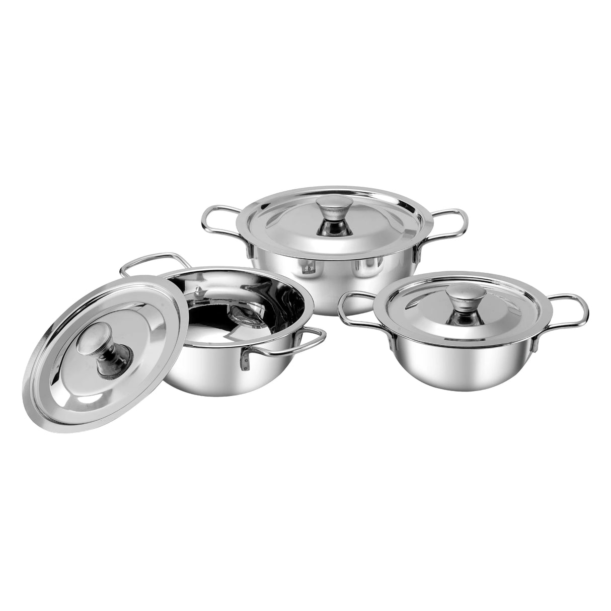 Roma Bowl With Lid Set Of -3 Pc|0.84L,1.3L,1.5L