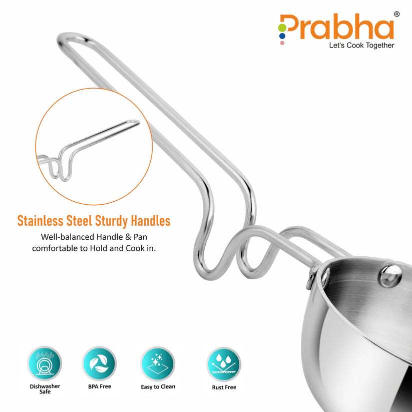 Prima Triply Tadka Pan – 55ml, 12.5cm