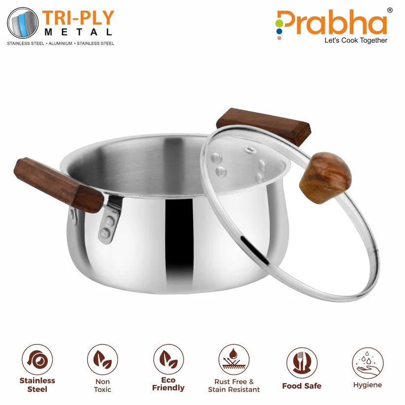Prochef Belly Casserole With Lid – 4.8L, 22cm