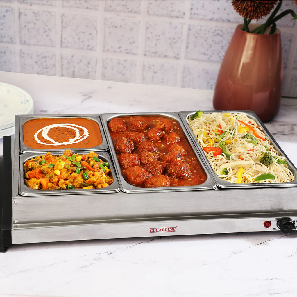 Food Warmer Cum Buffet Server (4 Pan - 2x2.5L and 2x1.25L) - FWBS 02