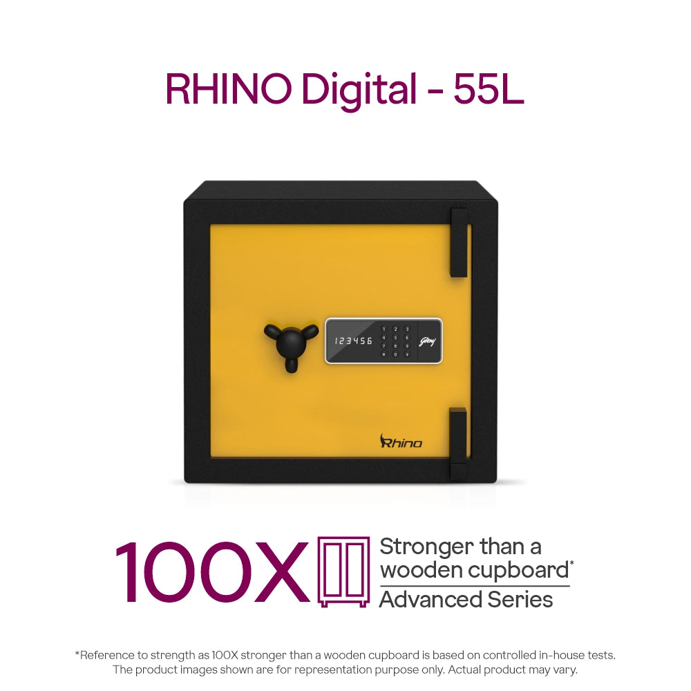 Rhino Gold 55L Digital Home Locker with Armour Protection
