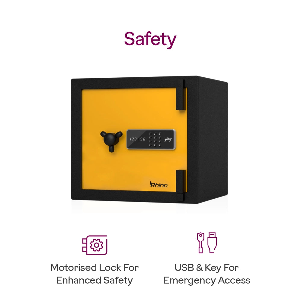 Rhino Gold 55L Digital Home Locker with Armour Protection