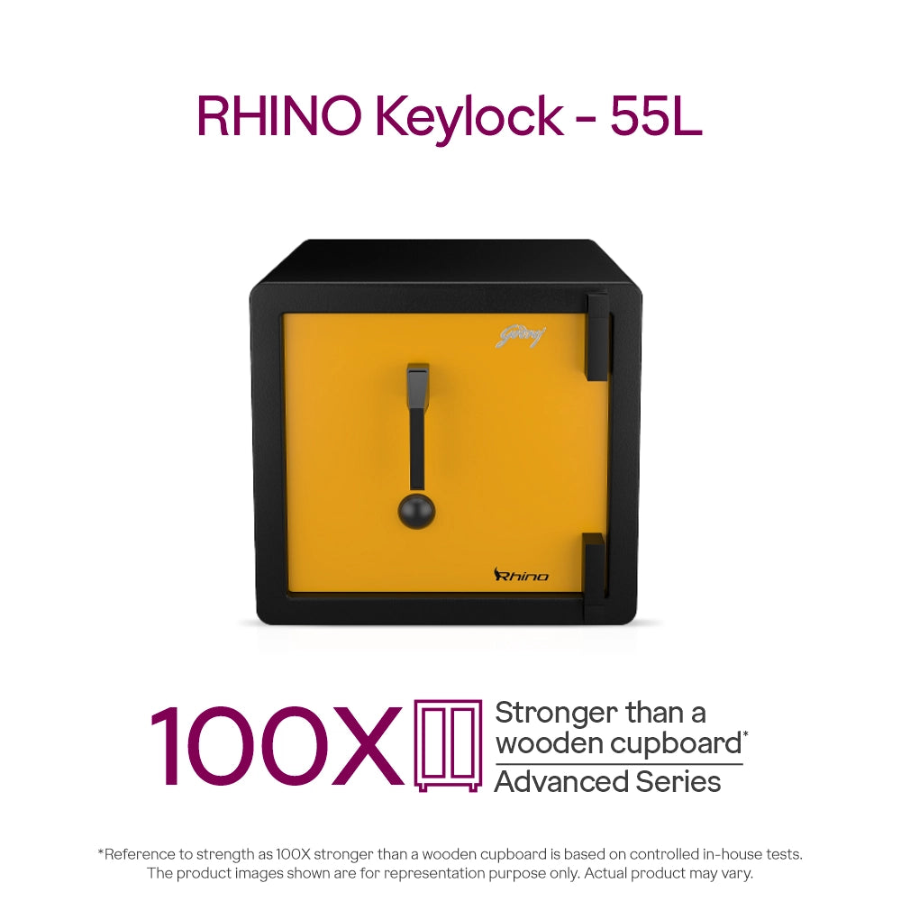 Godrej Rhino Gold 55L Heavy-Duty Home Locker with Key Lock
