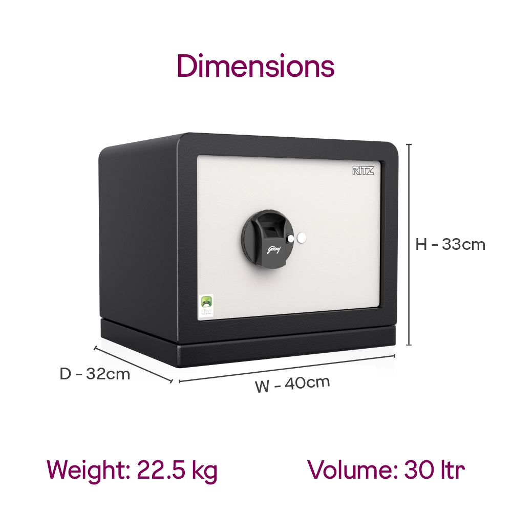 Ritz Bio Home Locker with Biometric Access & i-Buzz Alarm