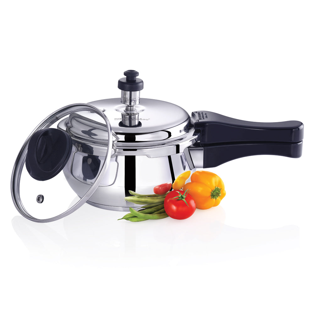 Premier Stainless Steel Induction Bottom Handi Cooker With Glass Lid 1.5 Ltr