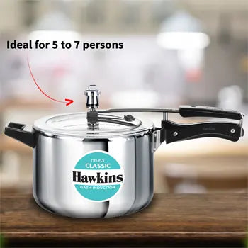 Classic Tri-Ply Stainless Steel Pressure Cooker 5 Litre (SSTCL50)