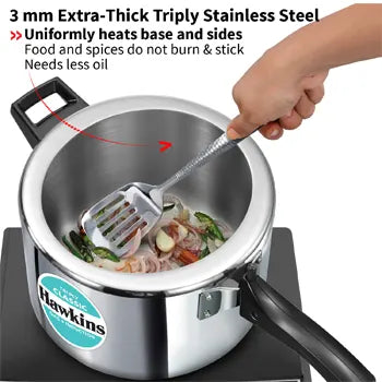 Classic Tri-Ply Stainless Steel Pressure Cooker 5 Litre (SSTCL50)
