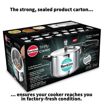 Classic Tri-Ply Stainless Steel Pressure Cooker 5 Litre (SSTCL50)