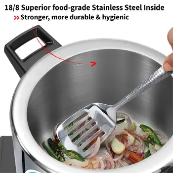 Classic Tri-Ply Stainless Steel Pressure Cooker 5 Litre with Separators (SSTCL51)
