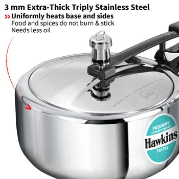Tri-Ply Stainless Steel Pressure Cooker cum Pan 3 Litre (SSTPP3) – Works on Gas and Induction
