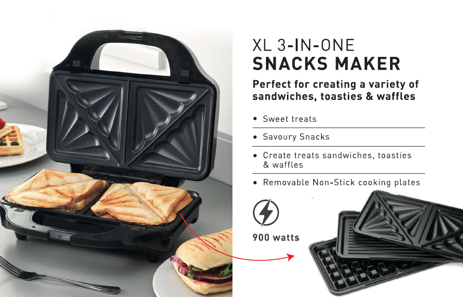 3 in 1 XL Snacks Maker