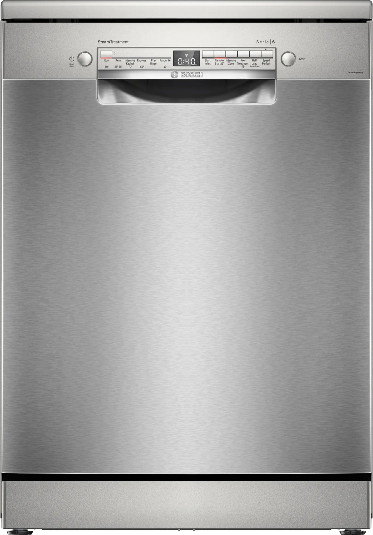 Series 6 Free-Standing Dishwasher, 60 cm, Brushed Steel, Home Connect | SMS6IKI01I