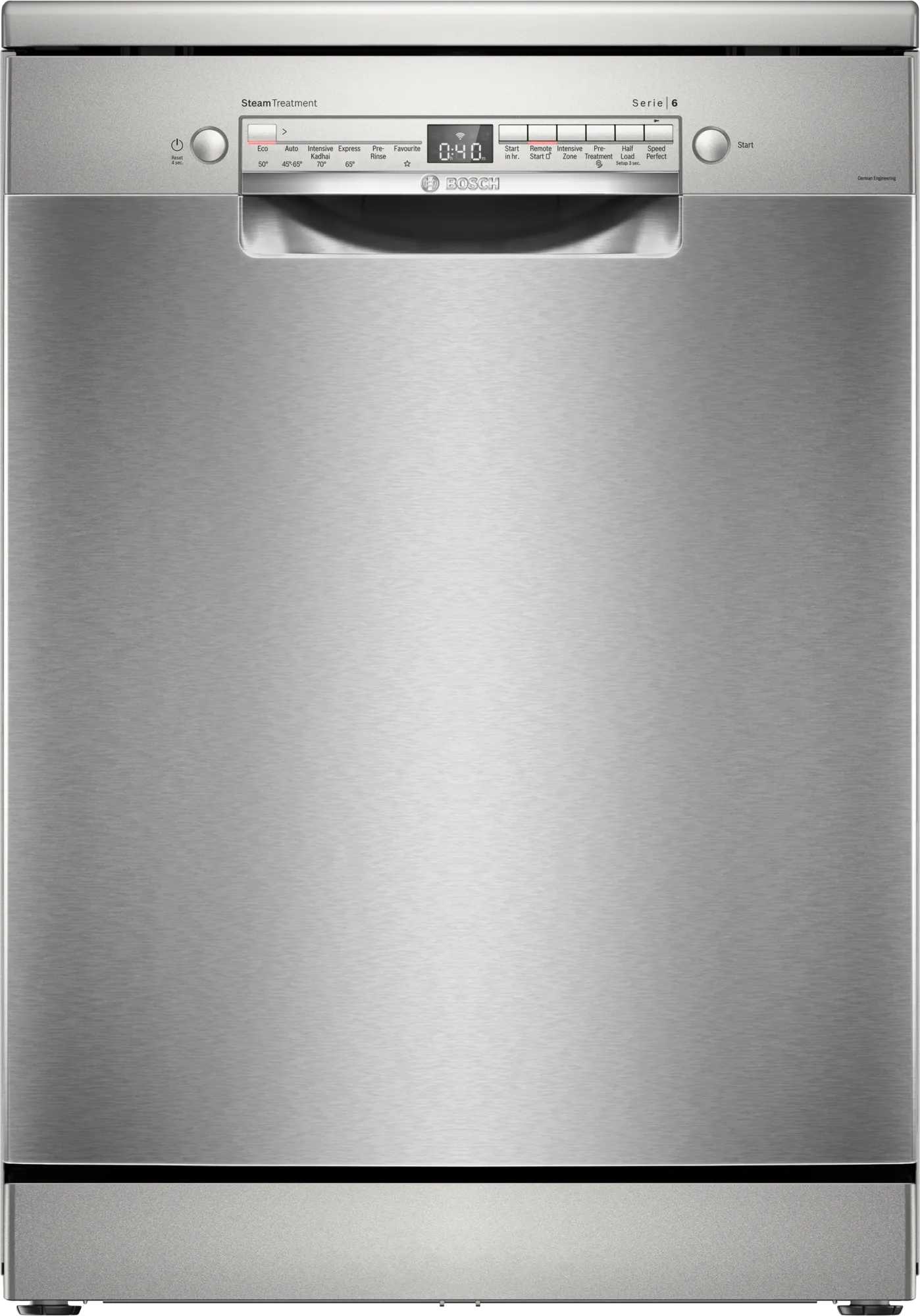Series 6 Free-Standing Dishwasher, 60 cm, Brushed Steel, Home Connect | SMS6IKI01I