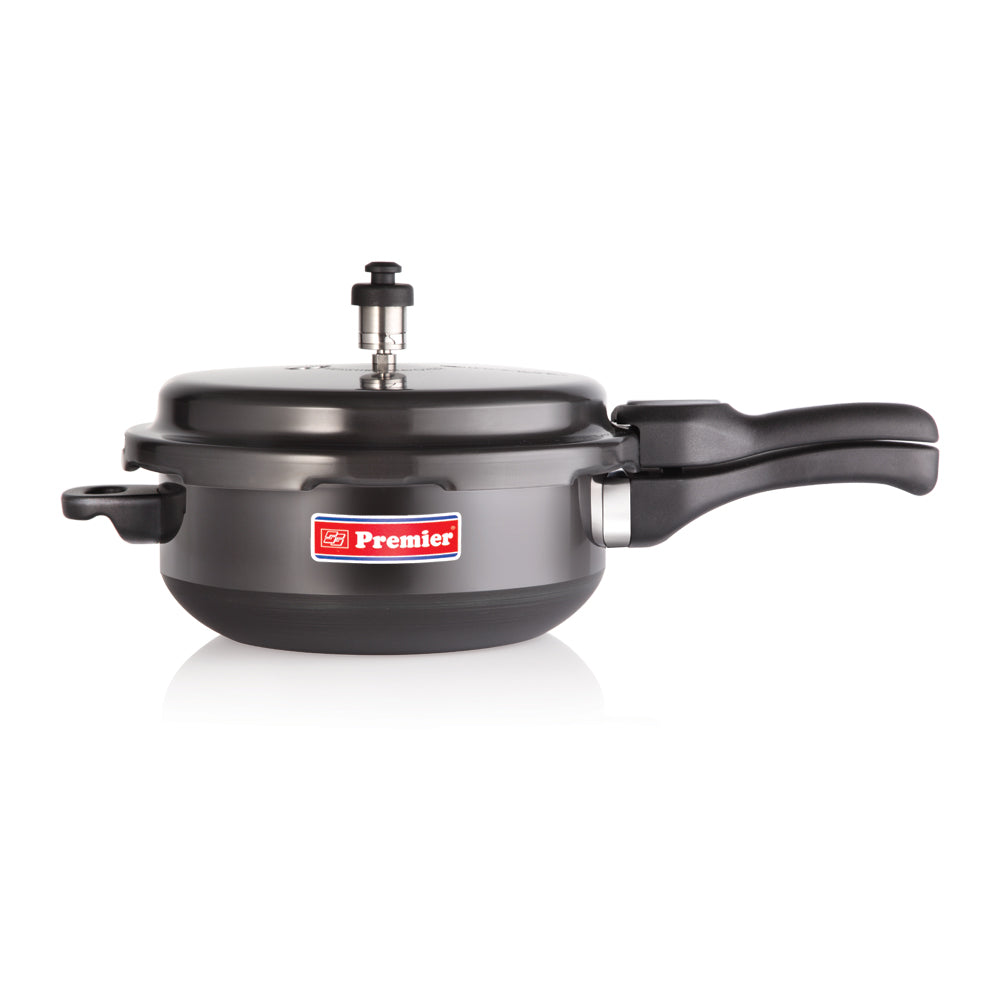 Premier Cucina Trendy Black Induction Bottom Pressure Cooker Pan Large 6 Ltr