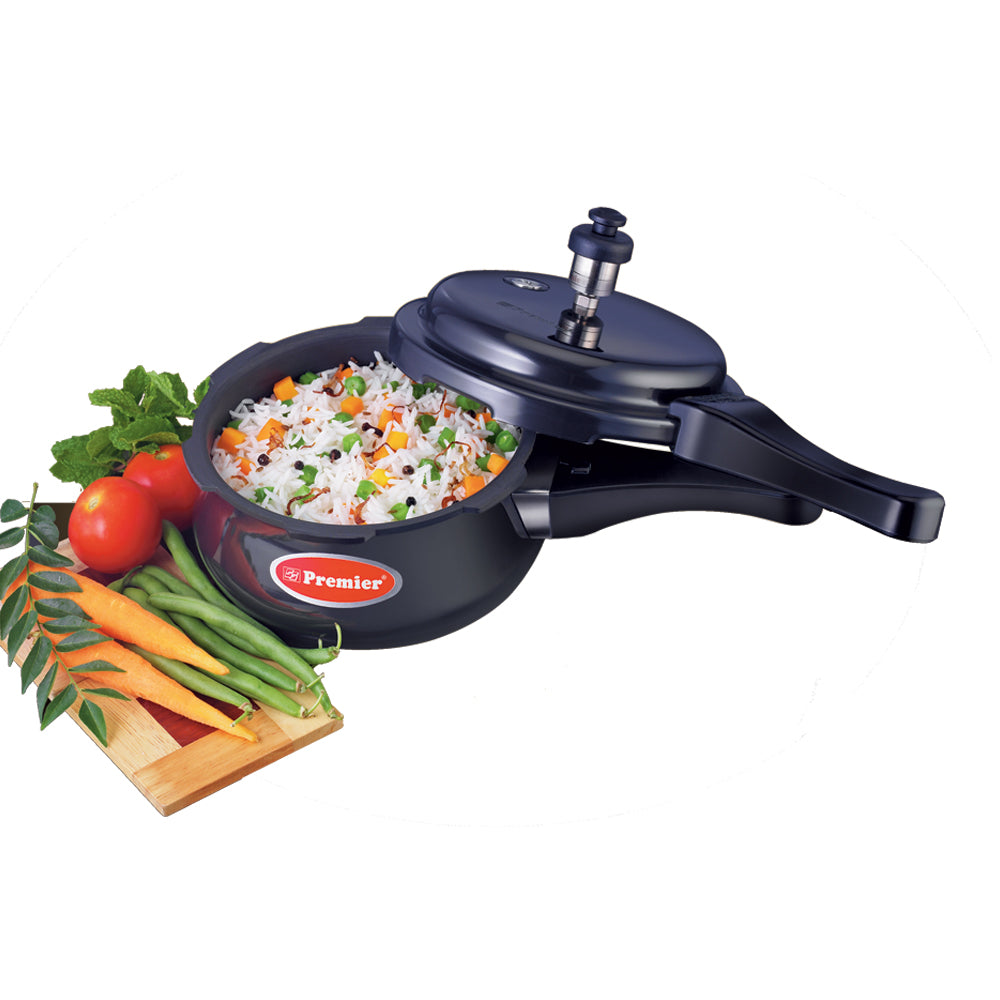 Premier Cucina Trendy Black Induction Bottom Handi Pressure Cooker 1.5 Ltr