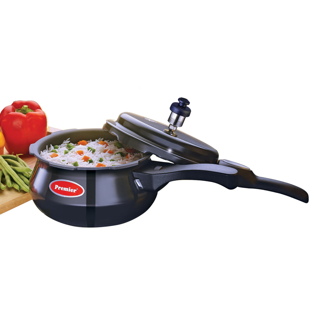 Premier Cucina Trendy Black Induction Bottom Handi Pressure Cooker 1.5 Ltr