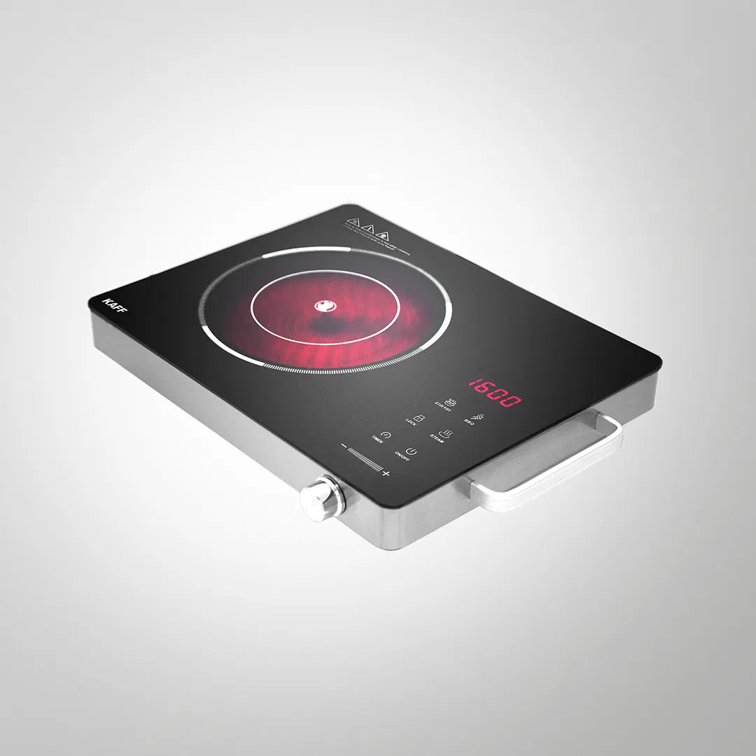 TIR36 Infrared Induction Cooktop with 3 Presets, 2200W Power & Touch + Knob Control