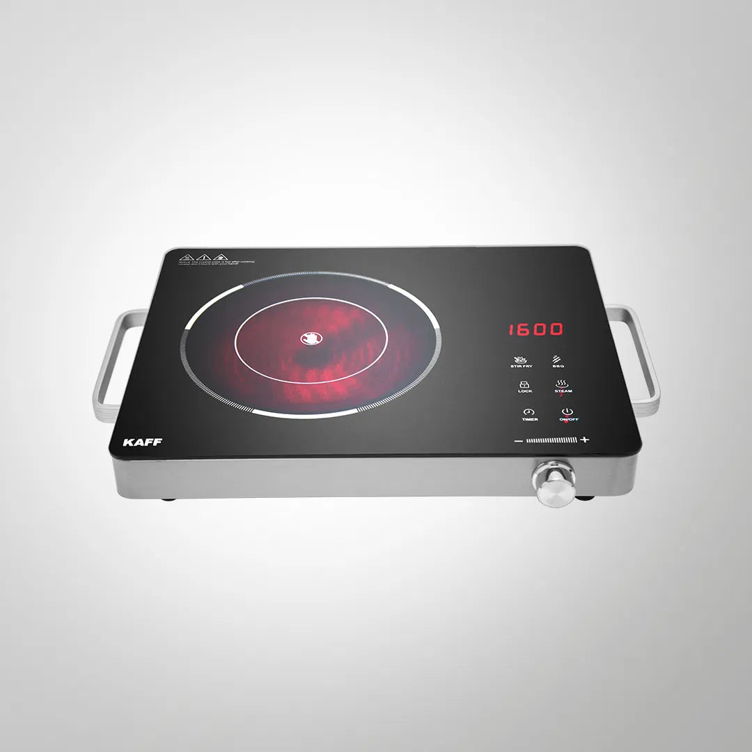 TIR36 Infrared Induction Cooktop with 3 Presets, 2200W Power & Touch + Knob Control
