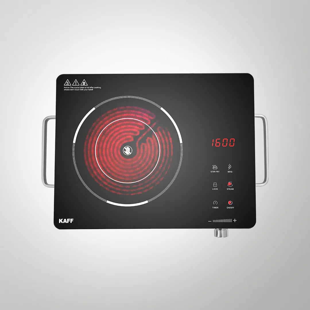 TIR36 Infrared Induction Cooktop with 3 Presets, 2200W Power & Touch + Knob Control