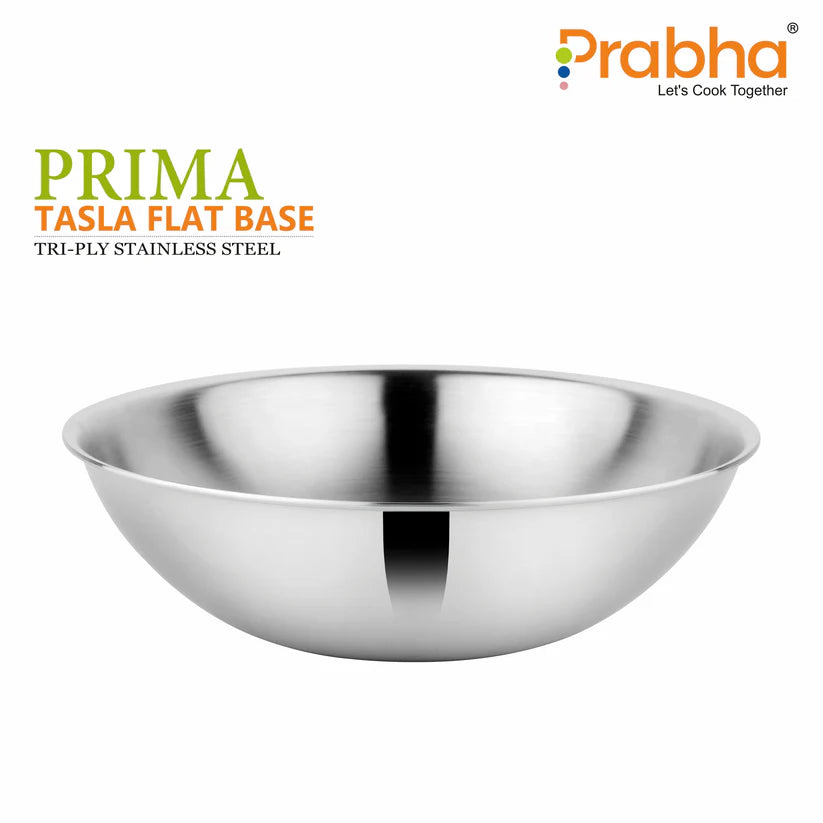 Prima Triply Tasla Flat Base Without Lid – 2.2L, 22cm