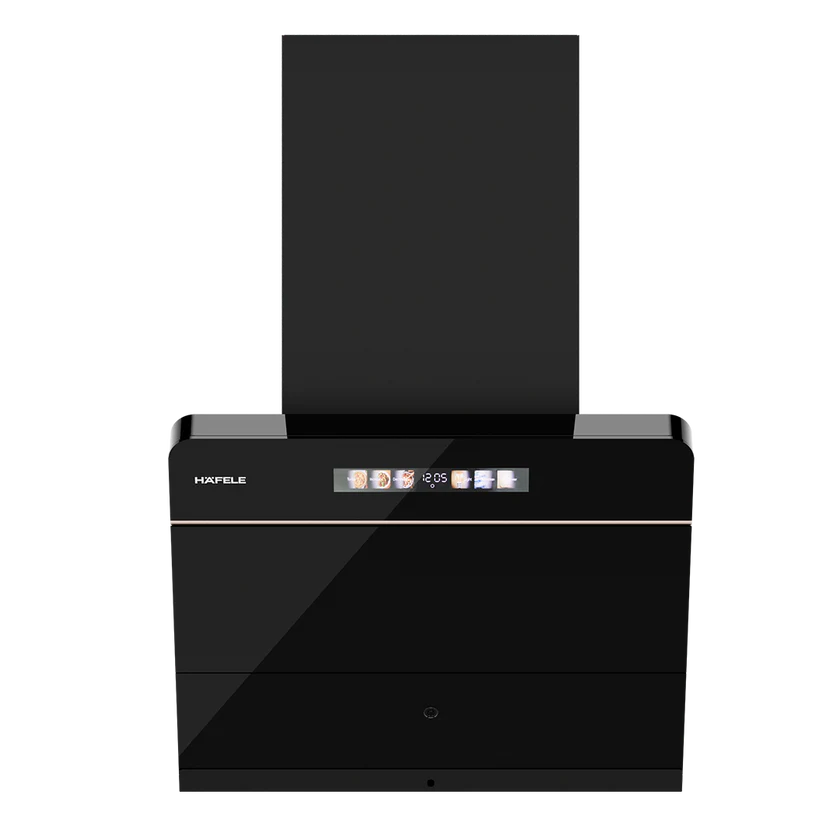 Teresa Neo I-60 BLDC 60 cm Wall Mounted Chimney – Filter-Free Hood, Auto Sense Technology, 10 Speed Options, Black Glass Finish, 534.84.521