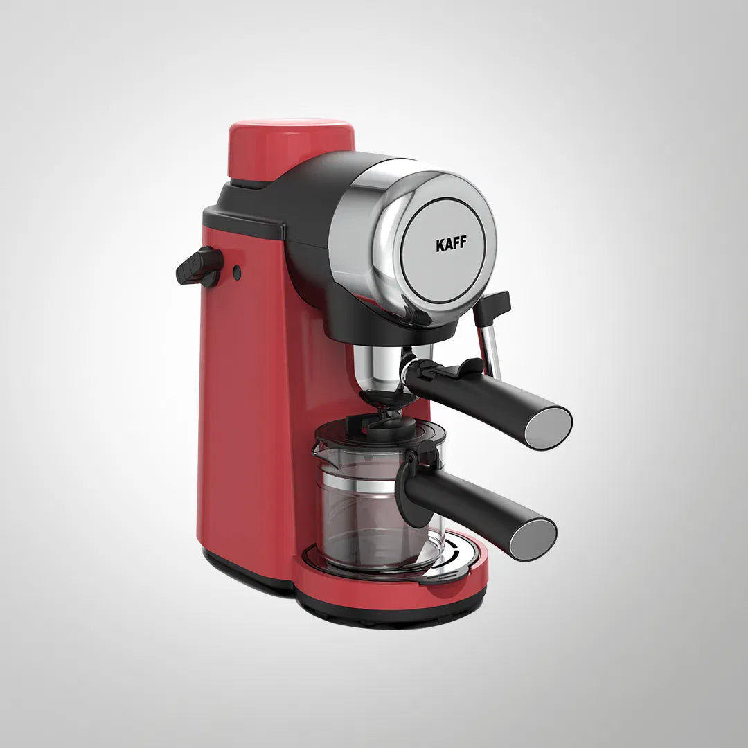 VIENNA RED Coffee Machine – 3.5 Bar Pump, 800W, Ground Coffee Compatible, Espresso, Cappuccino & Latte Maker