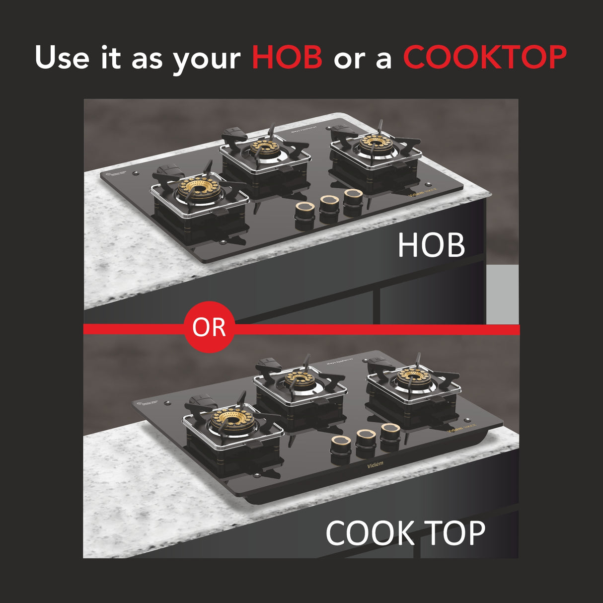 VOGUE 3-Burner Gas Cooktop