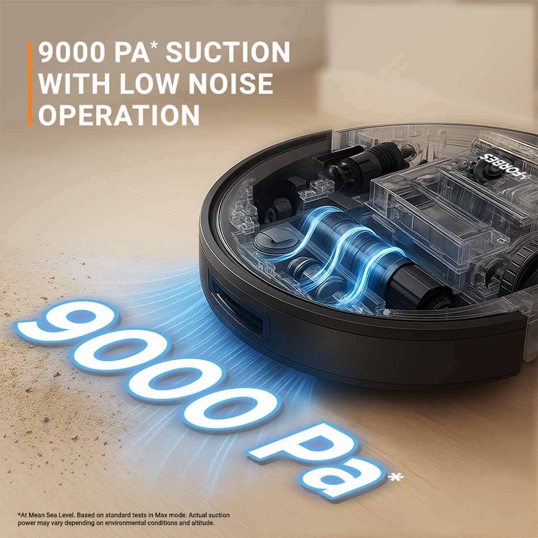 Smartclean S2 Robotic Vacuum Cleaner & Mop with 3S Mopping Technology (AI-Powered LiDAR 3.0, Black)