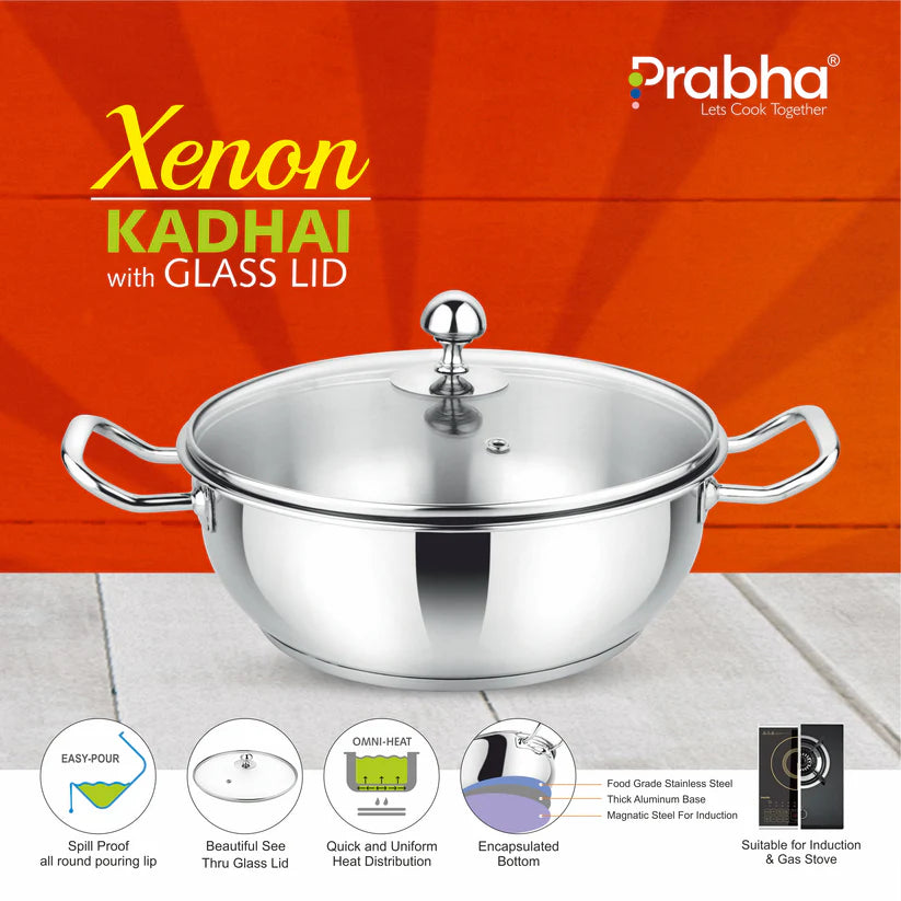 Xenon IB Kadhai With Lid – 2L, 20cm