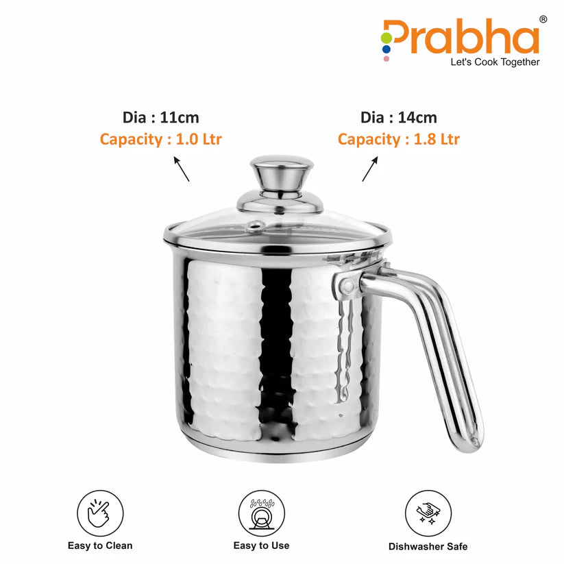 Xenon IB Hammered Milkpot With Lid – 2.5L, 17cm