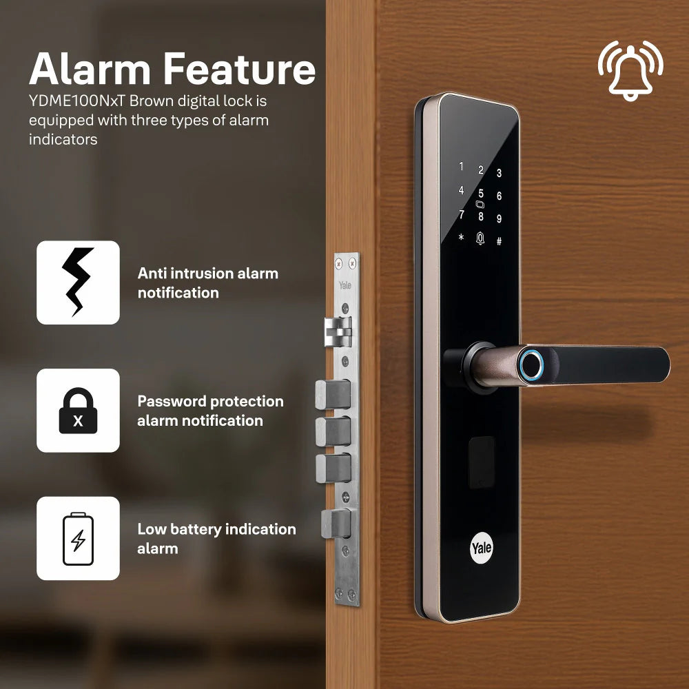 YDME 100 NxT Smart Door Lock (Brown)