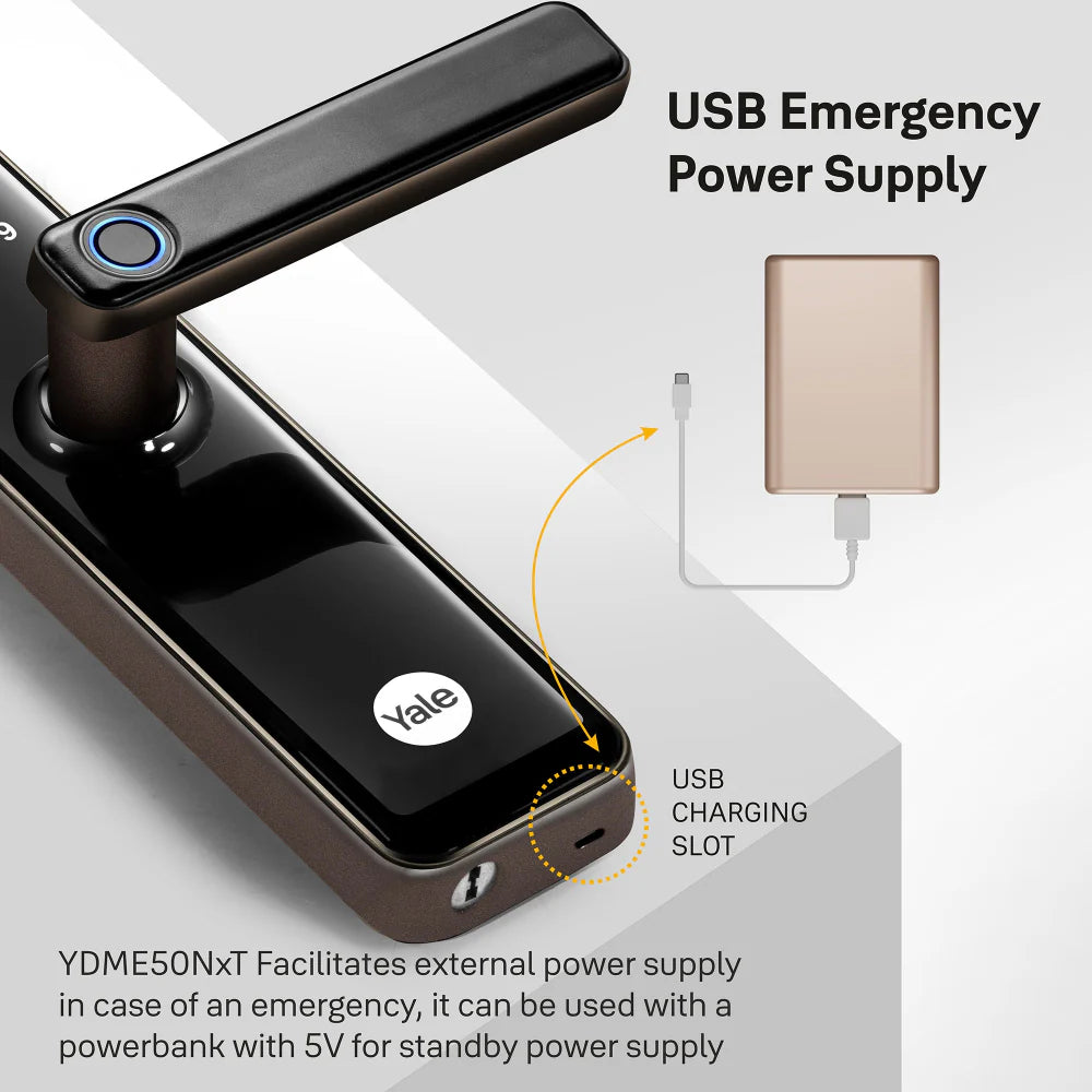 YDME 50 NxT Smart Door Lock (Brown)