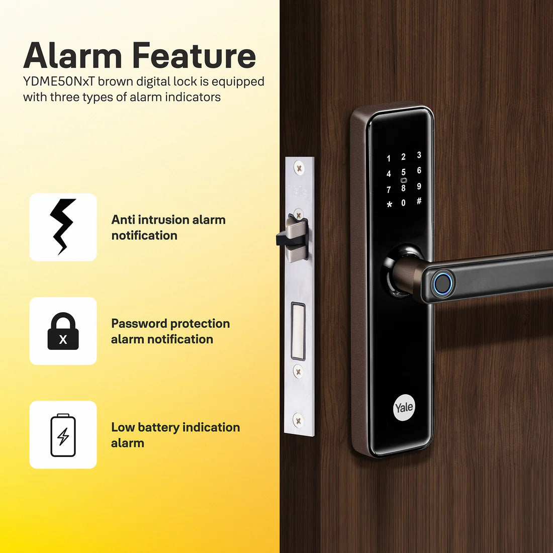 YDME 50 NxT Smart Door Lock (Brown)