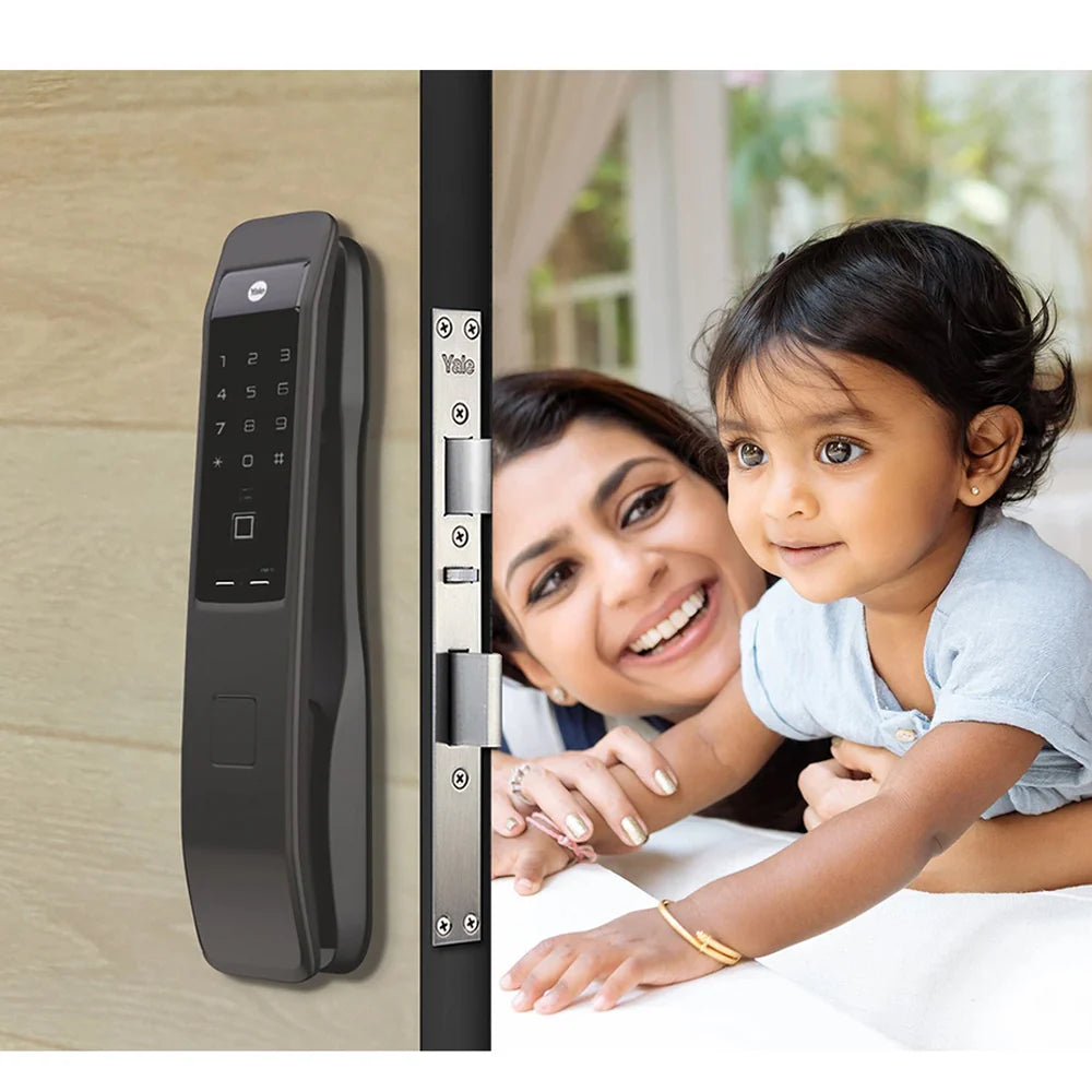 YMI 70 MB - A Series Push Pull Smart Lock (Matt Black)