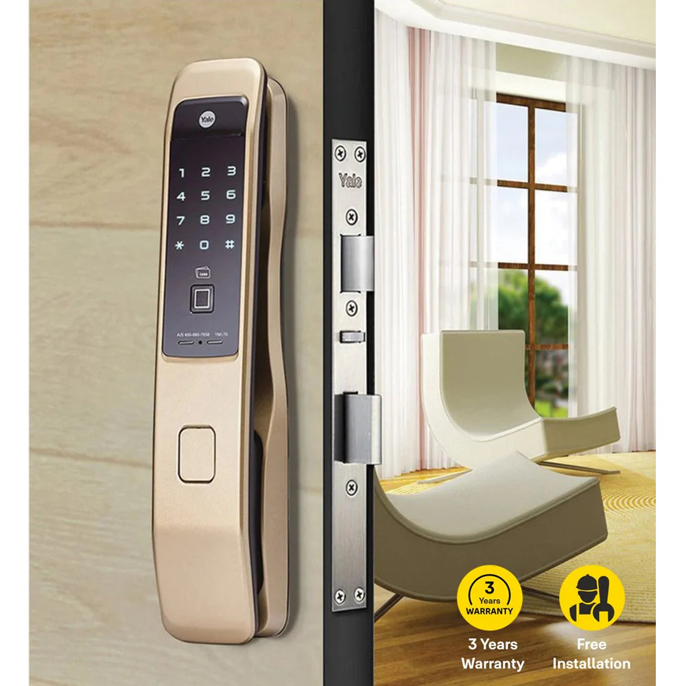 YMI 70 CG - A Series Push Pull Smart Lock (Red Gold)